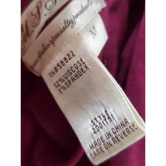 M.S.S.P Women's Purple Viscose Round Neck Sleeveless Knee Length Dress Medium - Picture 8 of 11